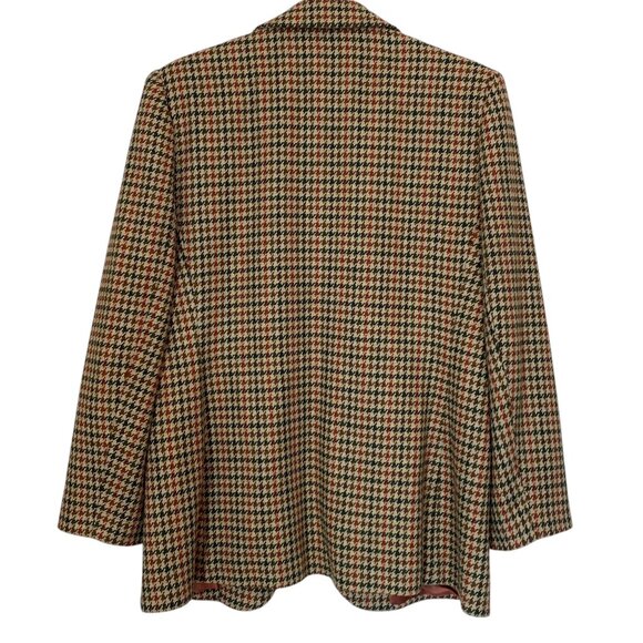 Vintage 80s Cross Country Fashions Wool Houndstooth Blazer Sz 10 #180J - Picture 4 of 6